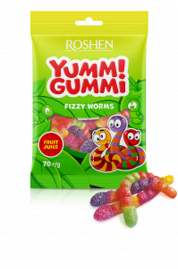 YUMMI GUMMI FIZZY WORMS 70 G