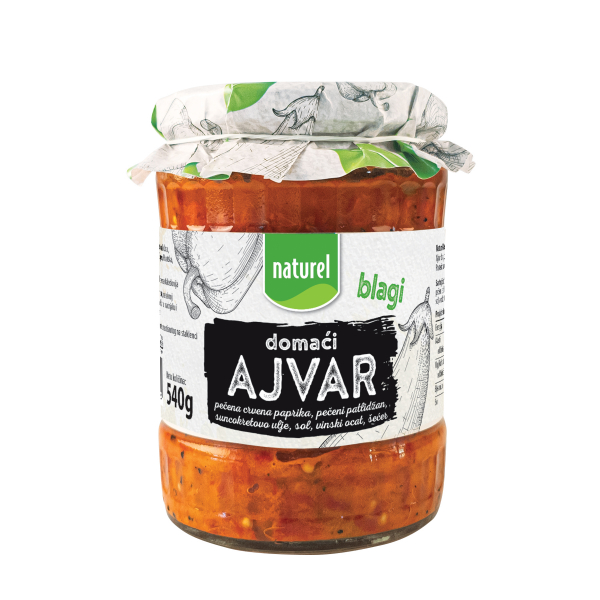 NATUREL DOMAĆI AJVAR 540 G BLAGI